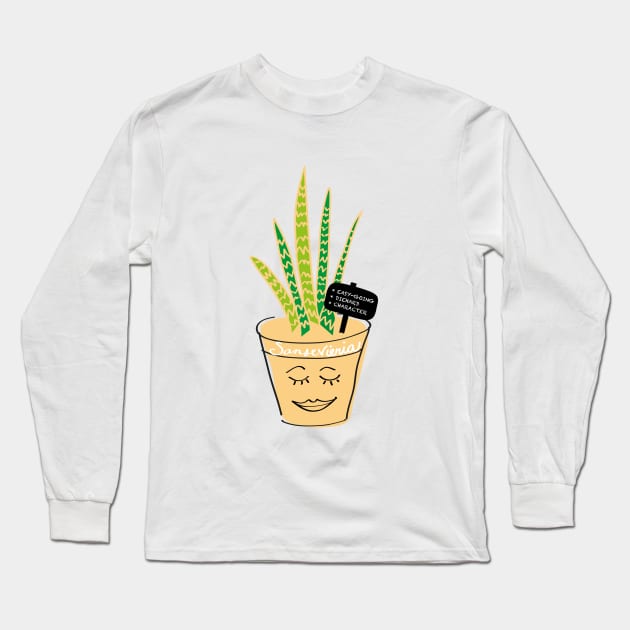 Plant Friends: Snake Plant Long Sleeve T-Shirt by Pinkdeer